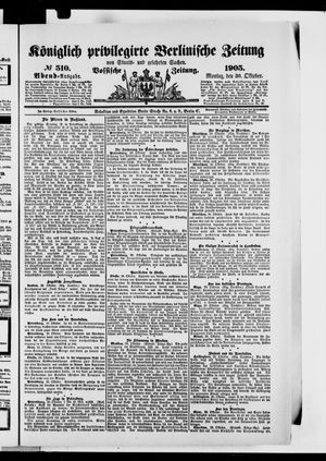 Königlich privilegirte Berlinische Zeitung von Staats- und gelehrten Sachen vom 30.10.1905