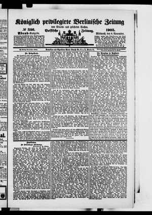 Königlich privilegirte Berlinische Zeitung von Staats- und gelehrten Sachen vom 08.11.1905