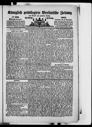 Königlich privilegirte Berlinische Zeitung von Staats- und gelehrten Sachen vom 14.11.1905