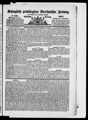 Königlich privilegirte Berlinische Zeitung von Staats- und gelehrten Sachen on Nov 17, 1905