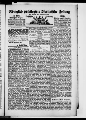 Königlich privilegirte Berlinische Zeitung von Staats- und gelehrten Sachen vom 28.11.1905