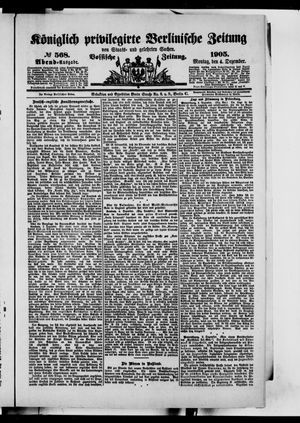 Königlich privilegirte Berlinische Zeitung von Staats- und gelehrten Sachen vom 04.12.1905