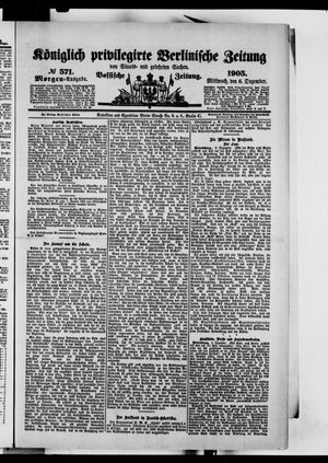 Königlich privilegirte Berlinische Zeitung von Staats- und gelehrten Sachen vom 06.12.1905