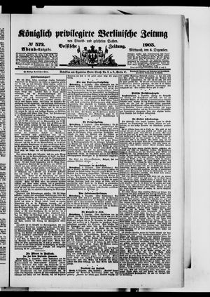 Königlich privilegirte Berlinische Zeitung von Staats- und gelehrten Sachen vom 06.12.1905