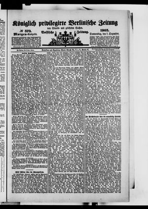 Königlich privilegirte Berlinische Zeitung von Staats- und gelehrten Sachen vom 07.12.1905