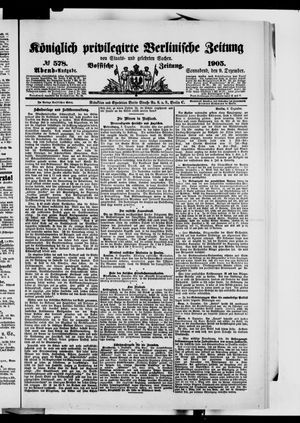 Königlich privilegirte Berlinische Zeitung von Staats- und gelehrten Sachen vom 09.12.1905