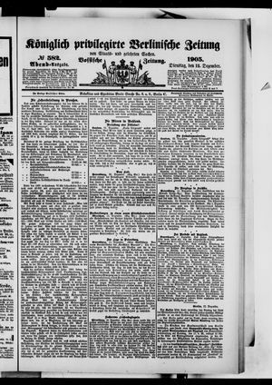 Königlich privilegirte Berlinische Zeitung von Staats- und gelehrten Sachen vom 12.12.1905