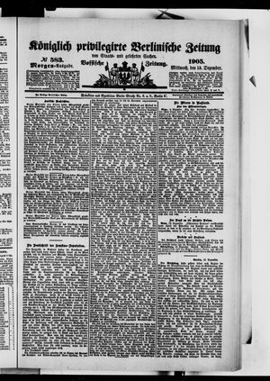 Königlich privilegirte Berlinische Zeitung von Staats- und gelehrten Sachen vom 13.12.1905