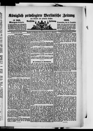 Königlich privilegirte Berlinische Zeitung von Staats- und gelehrten Sachen vom 14.12.1905
