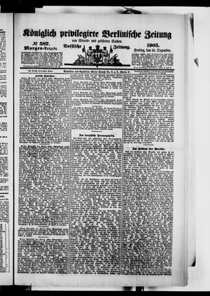 Königlich privilegirte Berlinische Zeitung von Staats- und gelehrten Sachen on Dec 15, 1905