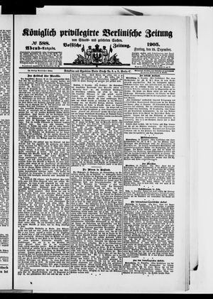 Königlich privilegirte Berlinische Zeitung von Staats- und gelehrten Sachen vom 15.12.1905