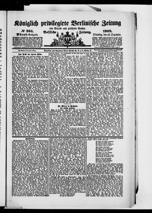 Königlich privilegirte Berlinische Zeitung von Staats- und gelehrten Sachen vom 19.12.1905