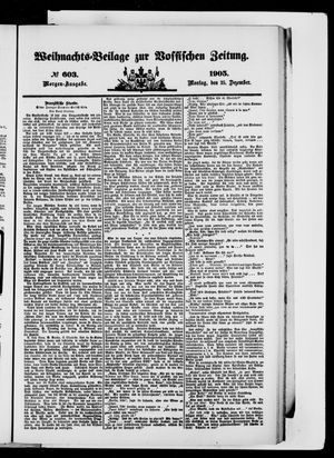Königlich privilegirte Berlinische Zeitung von Staats- und gelehrten Sachen on Dec 25, 1905