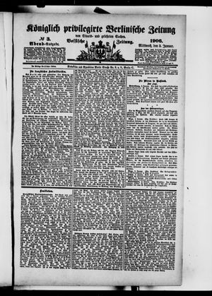 Königlich privilegirte Berlinische Zeitung von Staats- und gelehrten Sachen on Jan 3, 1906