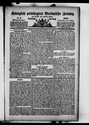Königlich privilegirte Berlinische Zeitung von Staats- und gelehrten Sachen vom 04.01.1906