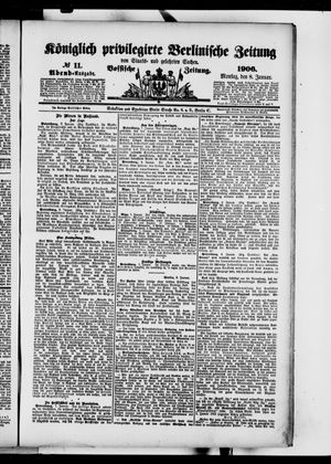 Königlich privilegirte Berlinische Zeitung von Staats- und gelehrten Sachen on Jan 8, 1906