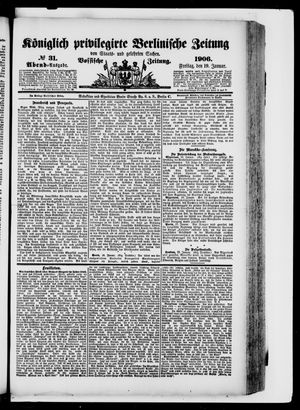 Königlich privilegirte Berlinische Zeitung von Staats- und gelehrten Sachen vom 19.01.1906