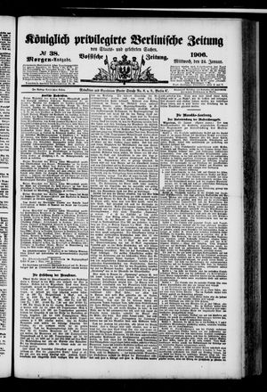 Königlich privilegirte Berlinische Zeitung von Staats- und gelehrten Sachen vom 24.01.1906