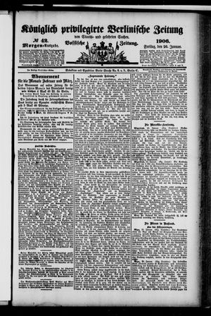 Königlich privilegirte Berlinische Zeitung von Staats- und gelehrten Sachen vom 26.01.1906