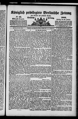 Königlich privilegirte Berlinische Zeitung von Staats- und gelehrten Sachen on Jan 26, 1906