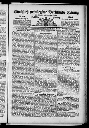 Königlich privilegirte Berlinische Zeitung von Staats- und gelehrten Sachen vom 30.01.1906
