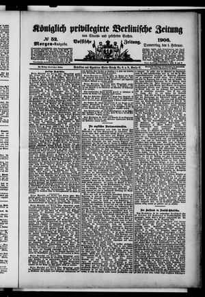 Königlich privilegirte Berlinische Zeitung von Staats- und gelehrten Sachen vom 01.02.1906