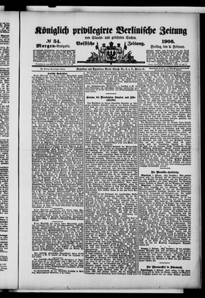 Königlich privilegirte Berlinische Zeitung von Staats- und gelehrten Sachen on Feb 2, 1906