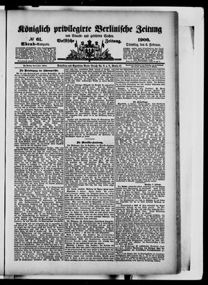 Königlich privilegirte Berlinische Zeitung von Staats- und gelehrten Sachen vom 06.02.1906