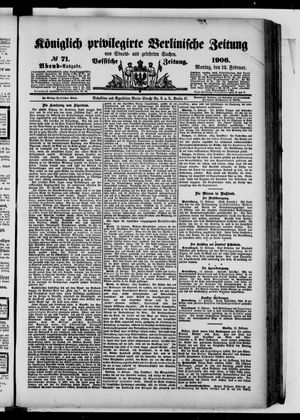 Königlich privilegirte Berlinische Zeitung von Staats- und gelehrten Sachen on Feb 12, 1906