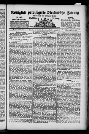 Königlich privilegirte Berlinische Zeitung von Staats- und gelehrten Sachen on Feb 24, 1906
