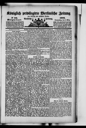 Königlich privilegirte Berlinische Zeitung von Staats- und gelehrten Sachen vom 08.03.1906