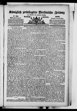 Königlich privilegirte Berlinische Zeitung von Staats- und gelehrten Sachen on Mar 13, 1906