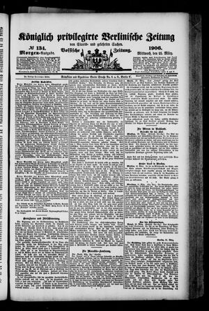 Königlich privilegirte Berlinische Zeitung von Staats- und gelehrten Sachen on Mar 21, 1906