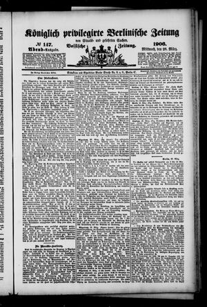 Königlich privilegirte Berlinische Zeitung von Staats- und gelehrten Sachen vom 28.03.1906