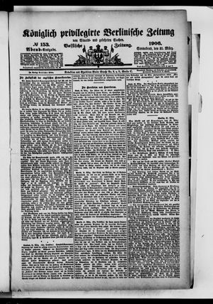 Königlich privilegirte Berlinische Zeitung von Staats- und gelehrten Sachen on Mar 31, 1906