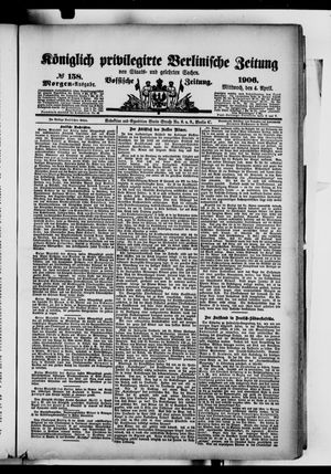 Königlich privilegirte Berlinische Zeitung von Staats- und gelehrten Sachen on Apr 4, 1906