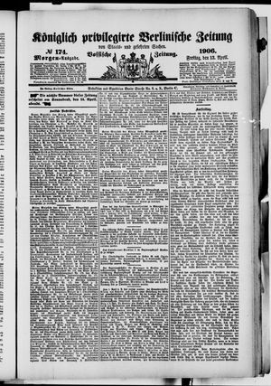 Königlich privilegirte Berlinische Zeitung von Staats- und gelehrten Sachen on Apr 13, 1906