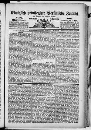 Königlich privilegirte Berlinische Zeitung von Staats- und gelehrten Sachen on Apr 14, 1906