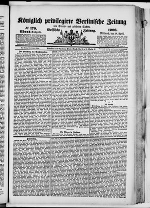 Königlich privilegirte Berlinische Zeitung von Staats- und gelehrten Sachen on Apr 18, 1906