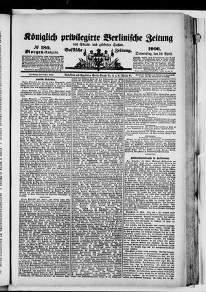 Königlich privilegirte Berlinische Zeitung von Staats- und gelehrten Sachen on Apr 19, 1906