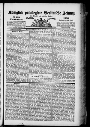 Königlich privilegirte Berlinische Zeitung von Staats- und gelehrten Sachen on Apr 20, 1906