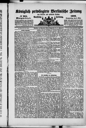 Königlich privilegirte Berlinische Zeitung von Staats- und gelehrten Sachen on May 3, 1906