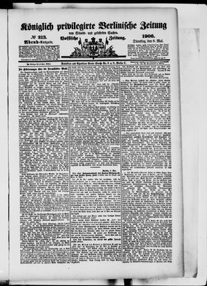 Königlich privilegirte Berlinische Zeitung von Staats- und gelehrten Sachen vom 08.05.1906