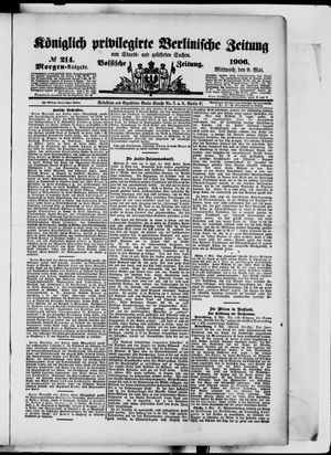 Königlich privilegirte Berlinische Zeitung von Staats- und gelehrten Sachen on May 9, 1906