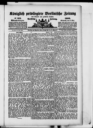 Königlich privilegirte Berlinische Zeitung von Staats- und gelehrten Sachen on May 9, 1906