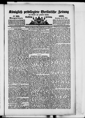 Königlich privilegirte Berlinische Zeitung von Staats- und gelehrten Sachen on May 13, 1906