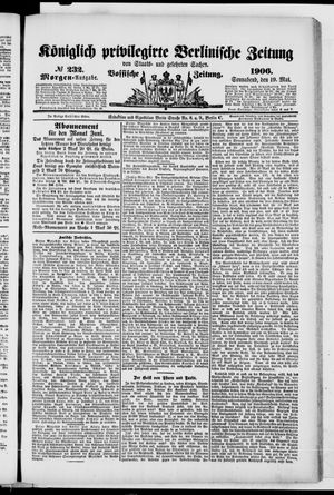 Königlich privilegirte Berlinische Zeitung von Staats- und gelehrten Sachen on May 19, 1906