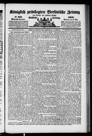 Königlich privilegirte Berlinische Zeitung von Staats- und gelehrten Sachen vom 21.05.1906