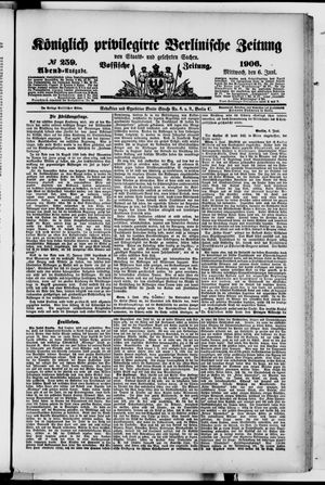 Königlich privilegirte Berlinische Zeitung von Staats- und gelehrten Sachen on Jun 6, 1906