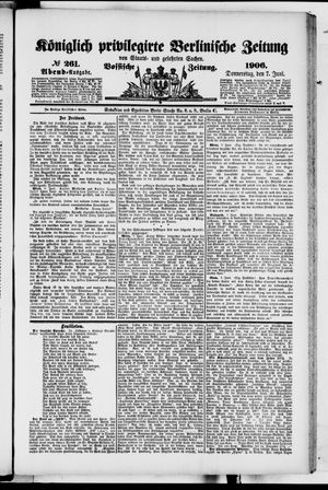 Königlich privilegirte Berlinische Zeitung von Staats- und gelehrten Sachen on Jun 7, 1906